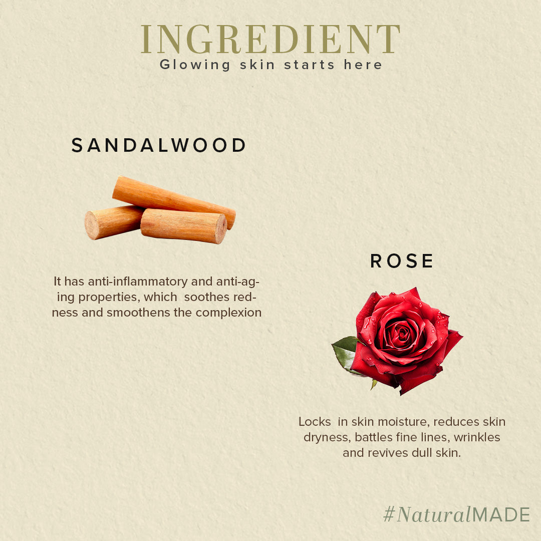 Khadi Natural Sandalwood & Rose Face Pack - 100gm 