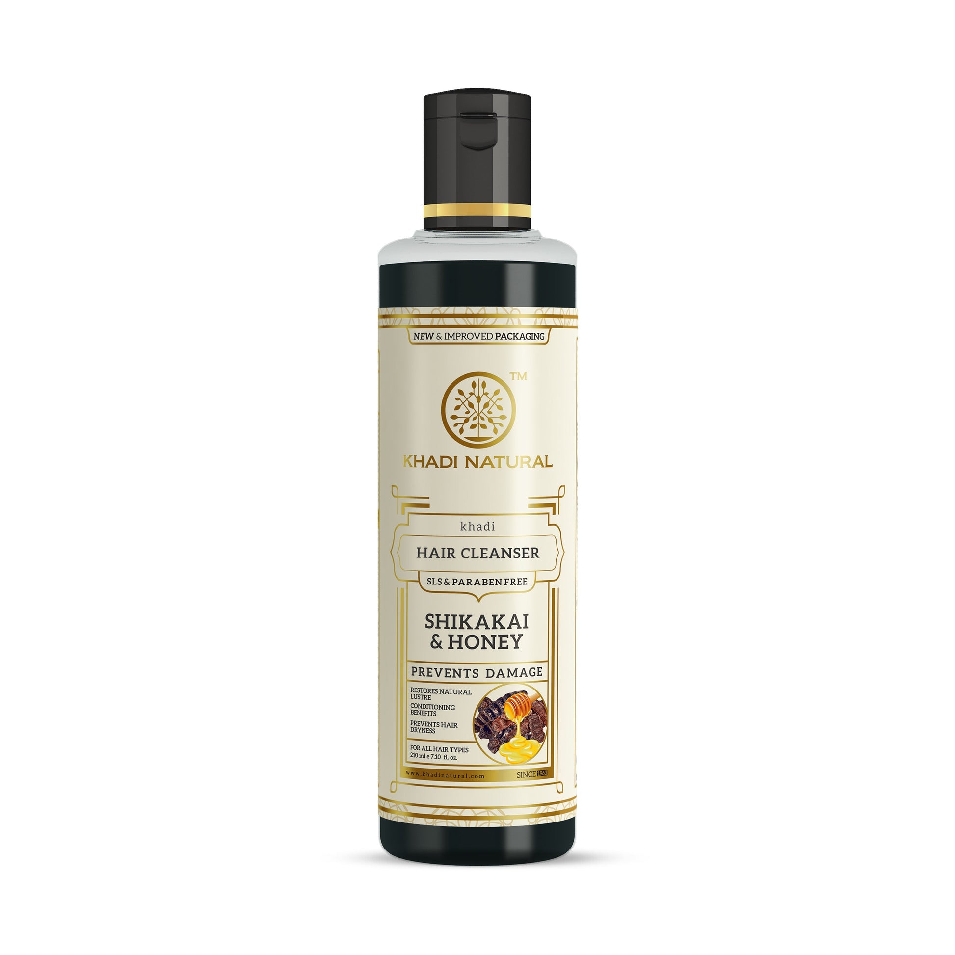 Khadi Natural Shikakai & Honey Cleanser Combo SLS & Paraben Free Pack of 2 - 210ml Each Sale 