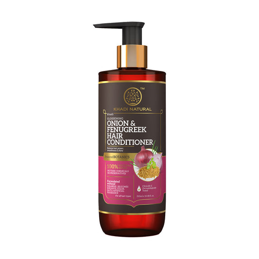 Khadi Natural Onion & Fenugreek Hair Conditioner - Paraben, Silicones, Sulphate, Color, Salt & Artificial Fragrance Free - 310ml 