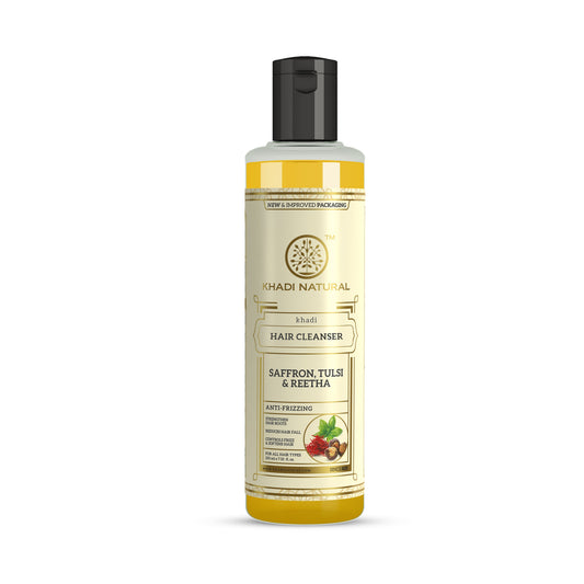 Khadi Natural Saffron Tulsi & Reetha Hair Cleanser - 210ml 