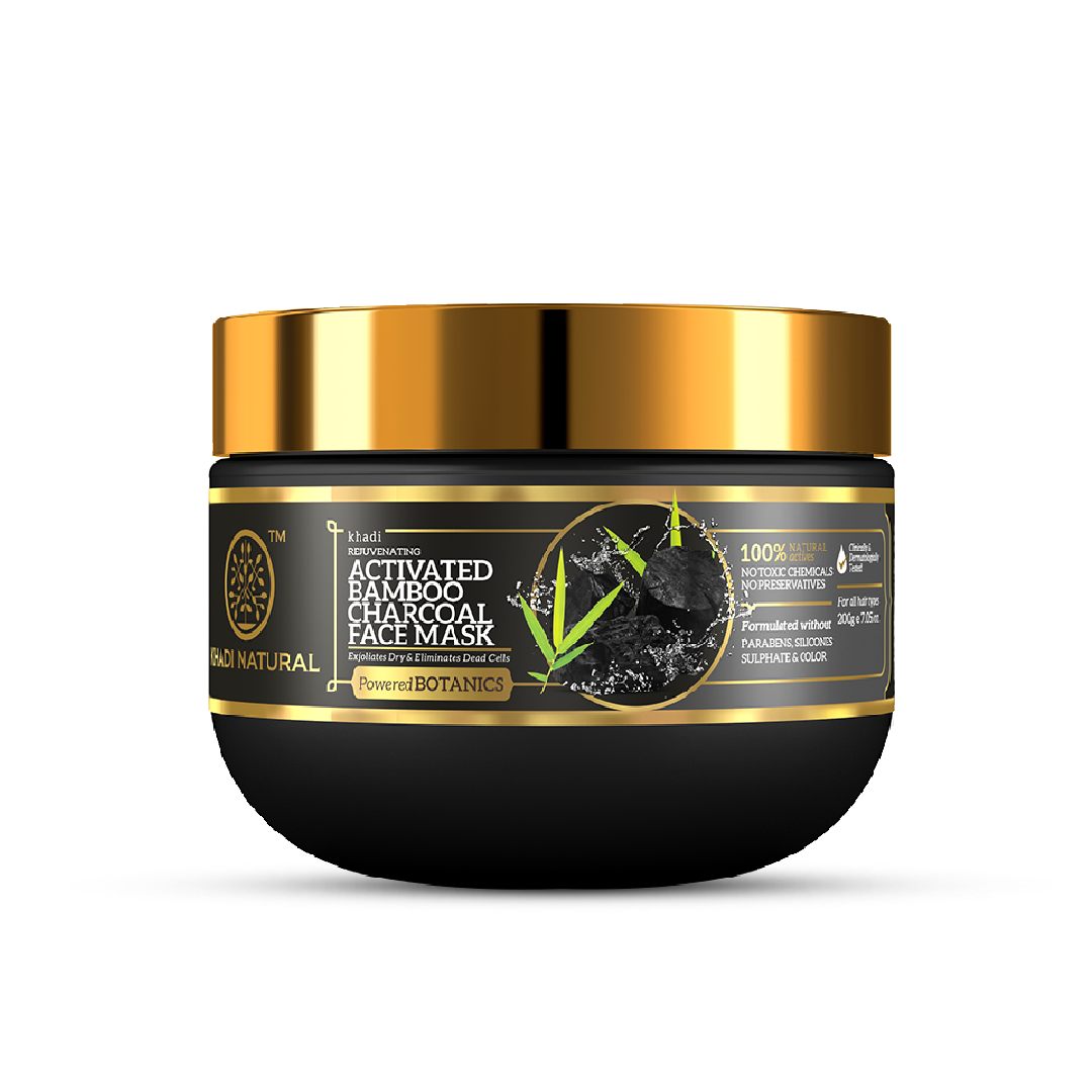 Khadi Natural Activated Bamboo Charcoal Face Mask - 200gm 