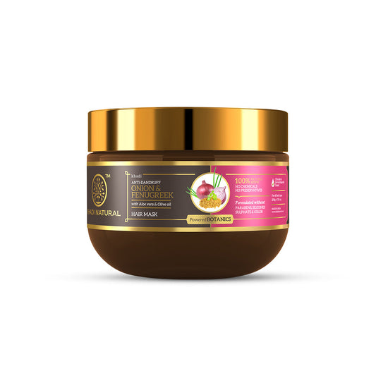 Khadi Natural Onion & Fenugreek Hair Mask – SLS, Paraben & Color Free - 200gm 