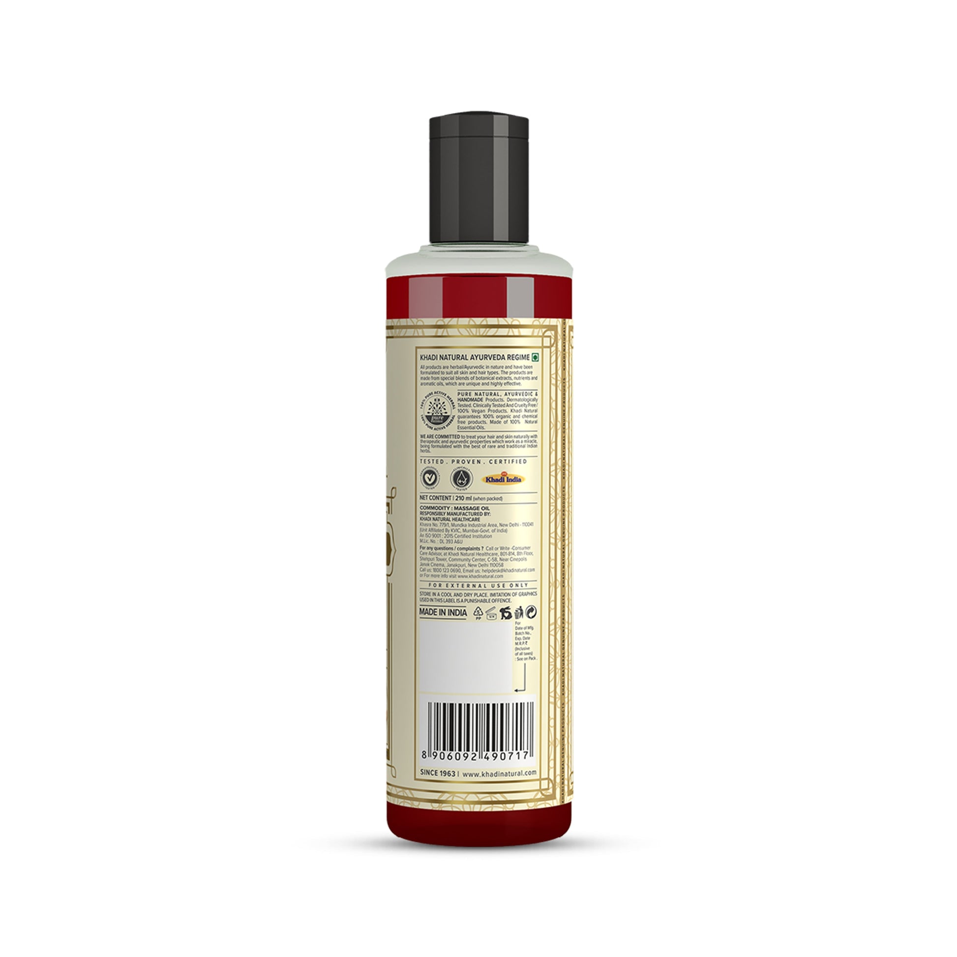 Khadi Natural Sandalwood Massage Oil - 210ml 