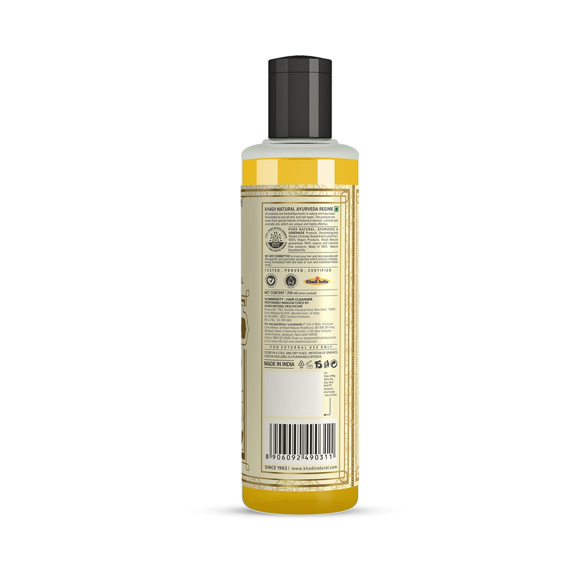 Khadi Natural Saffron Tulsi & Reetha Hair Cleanser - 210ml 