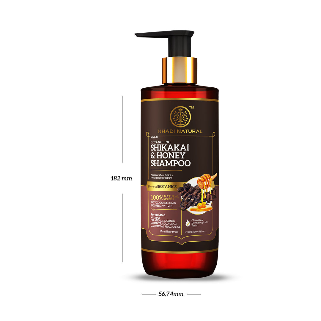 Khadi Natural Shikakai & Honey Shampoo - Powered Botanics - 310ml 