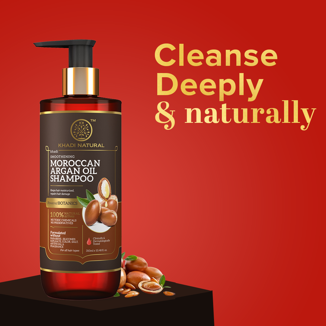 Khadi Natural Moroccan Argan Hair Shampoo Sulphate free - 310ml 