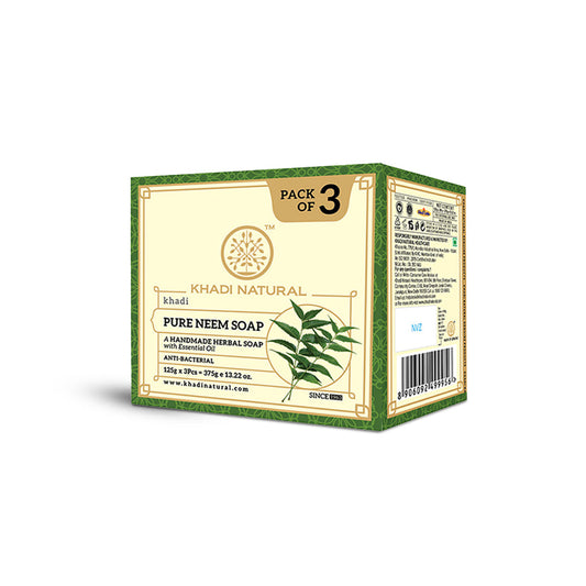 Khadi Natural Herbal Pure Neem Soap Combo Pack Of 3 – 125gm Each 