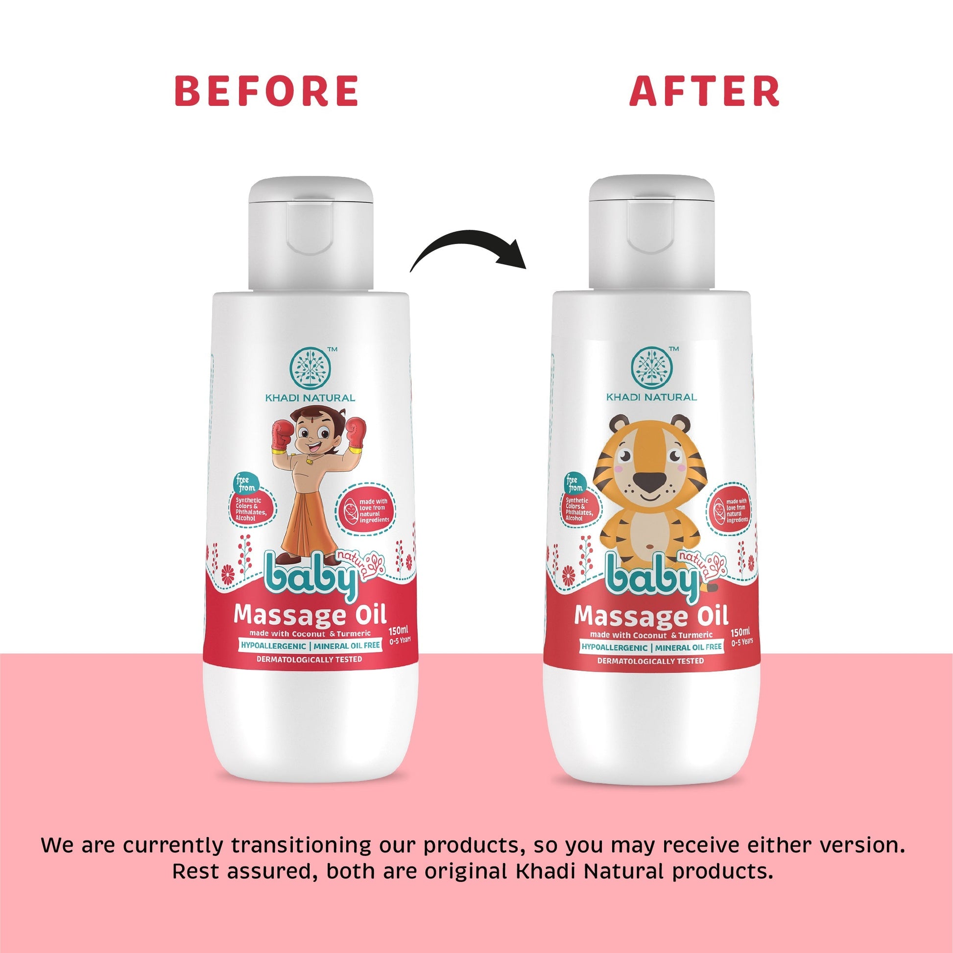 Khadi Natural Baby Massage Oil with Coconut and Turmeric for Nourishing Skin - 150ml 