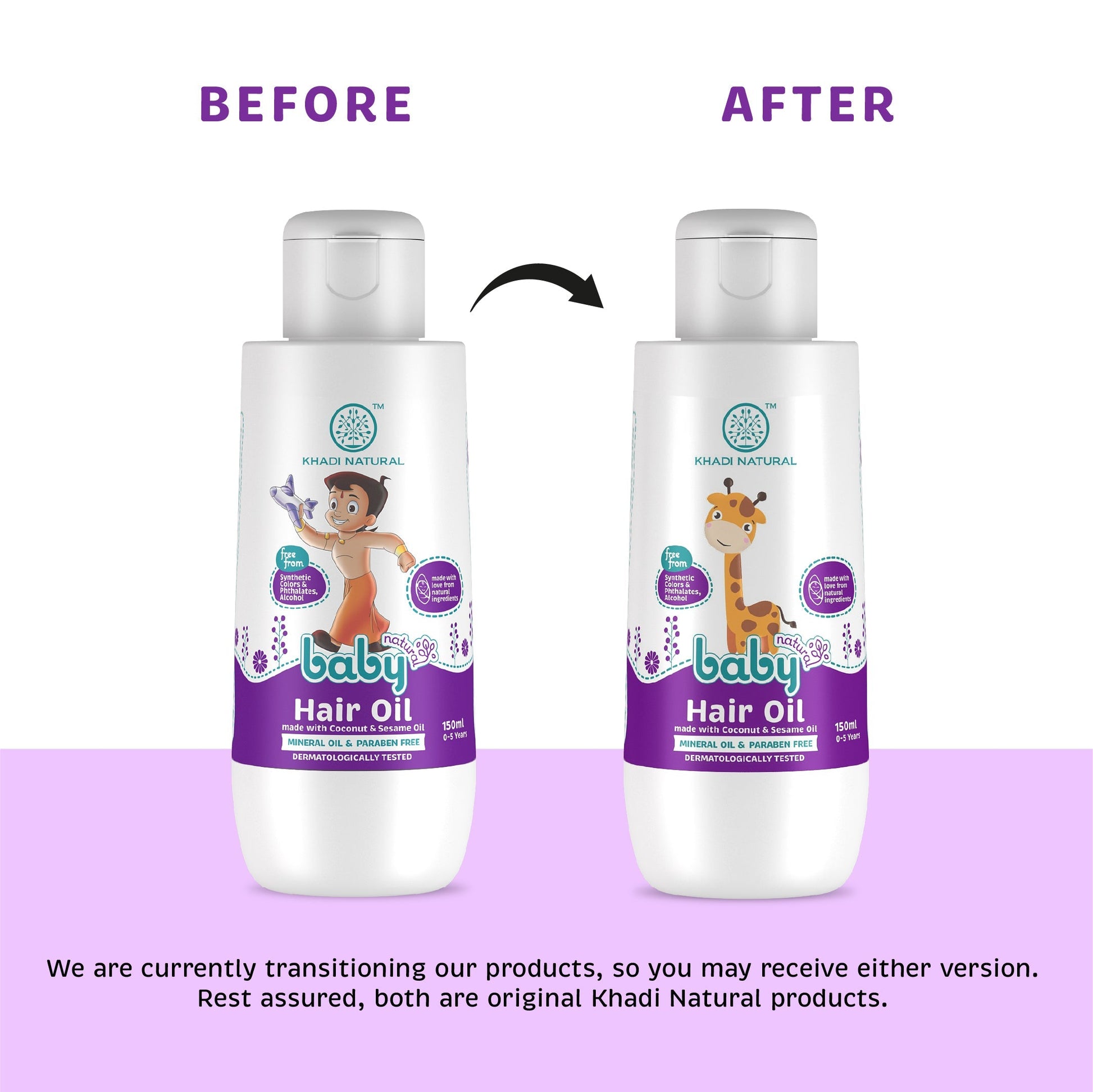 Khadi Natural Baby Hair Oil with Coconut and Sesame Oil for Hair Growth - 150ml 