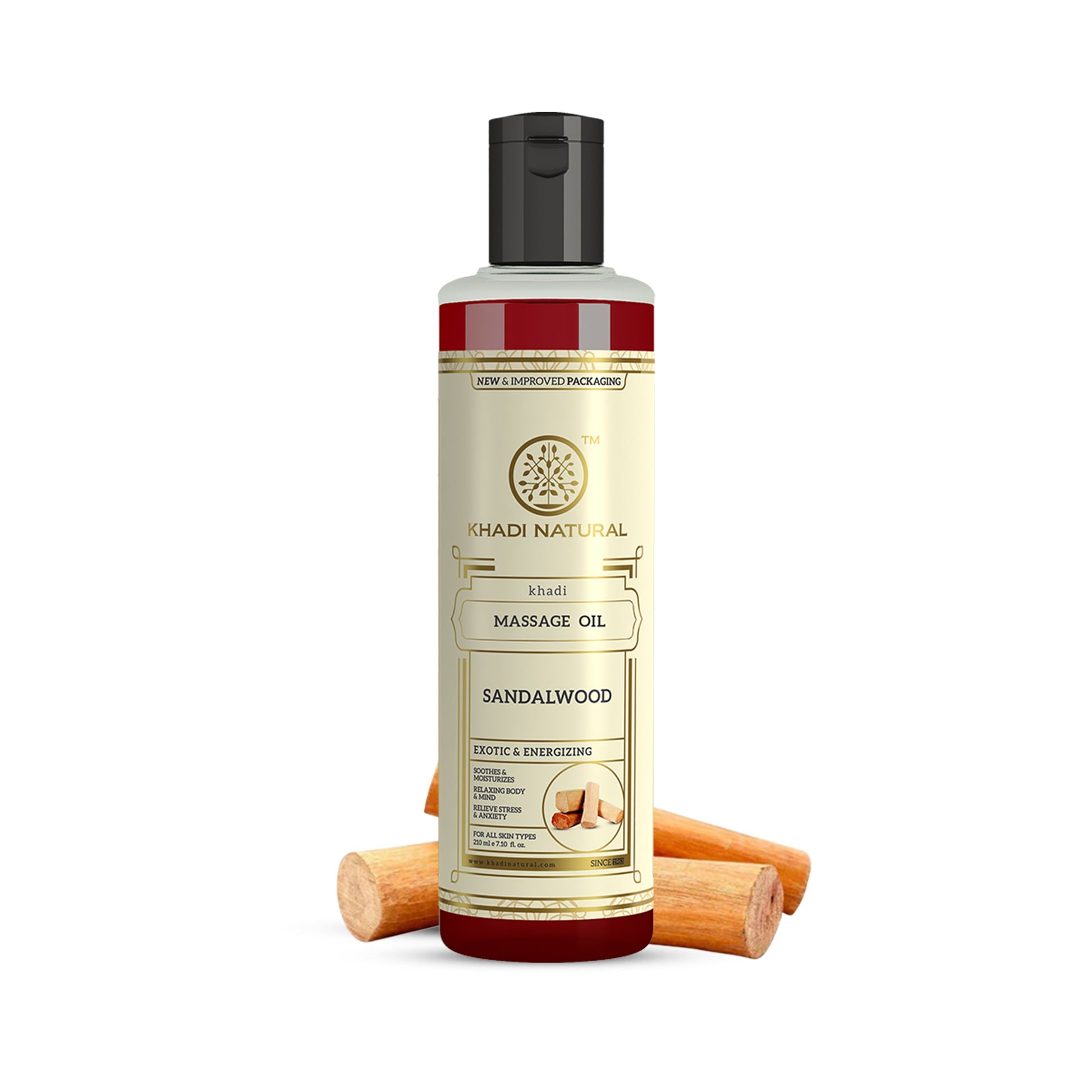 Khadi Natural Sandalwood Massage Oil - 210ml 