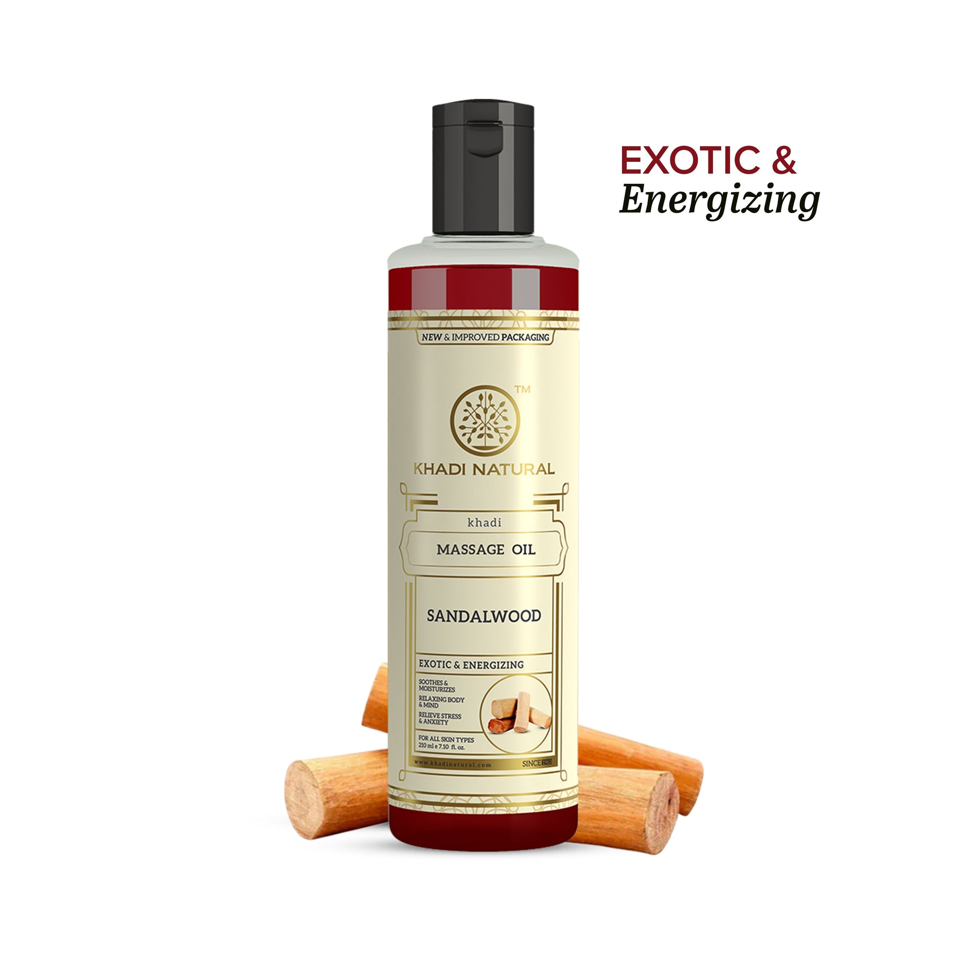 Khadi Natural Sandalwood Massage Oil - 210ml 