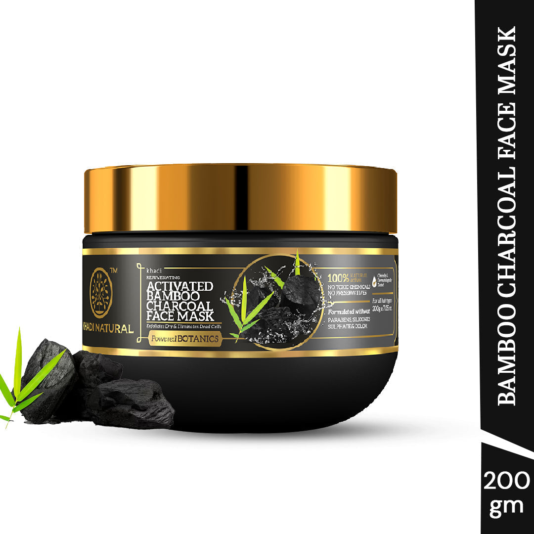 Khadi Natural Activated Bamboo Charcoal Face Mask - 200gm 