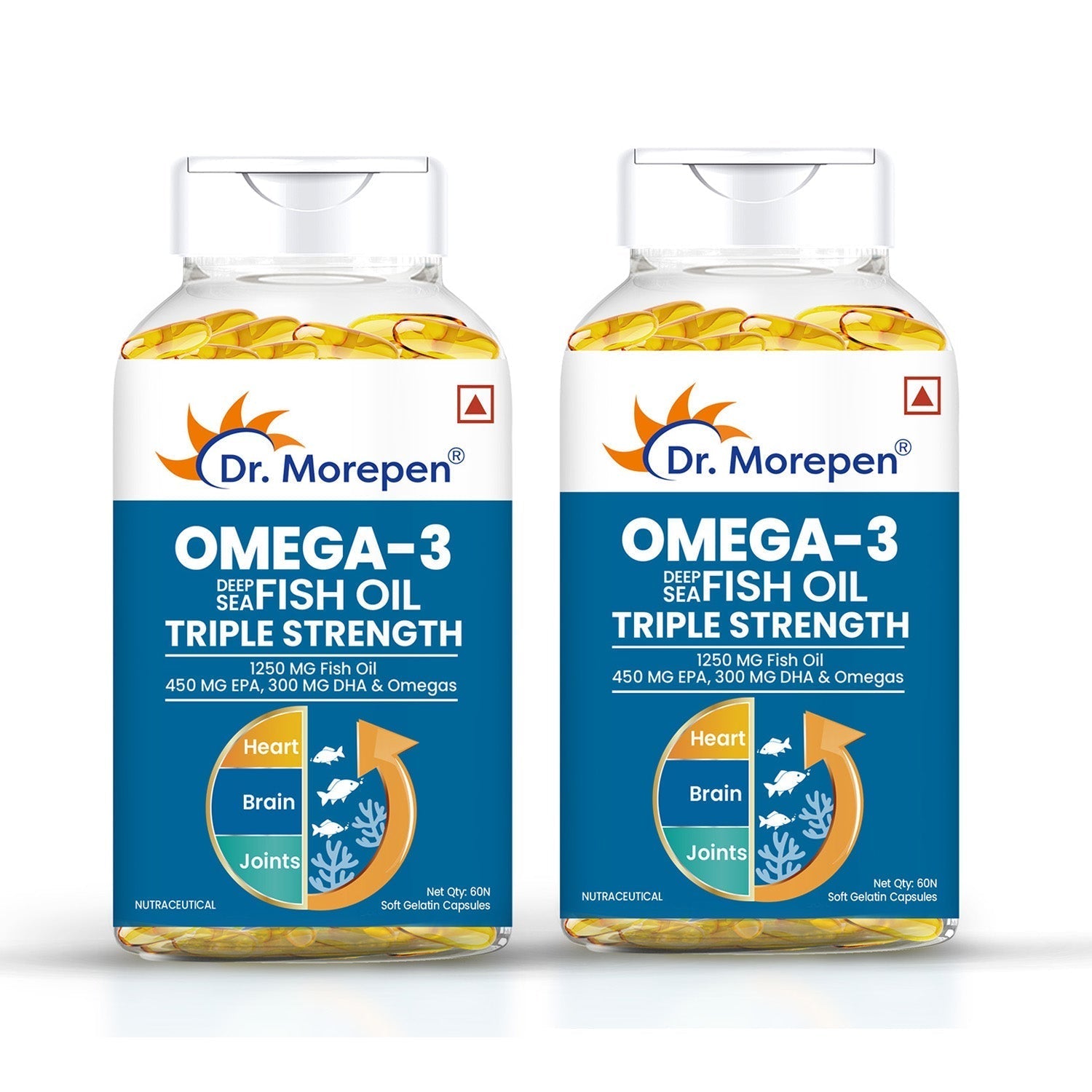 Dr Morpen Omega-3 1250Mg Deep Sea Fish Oil Triple Strength Softgel Capsules 