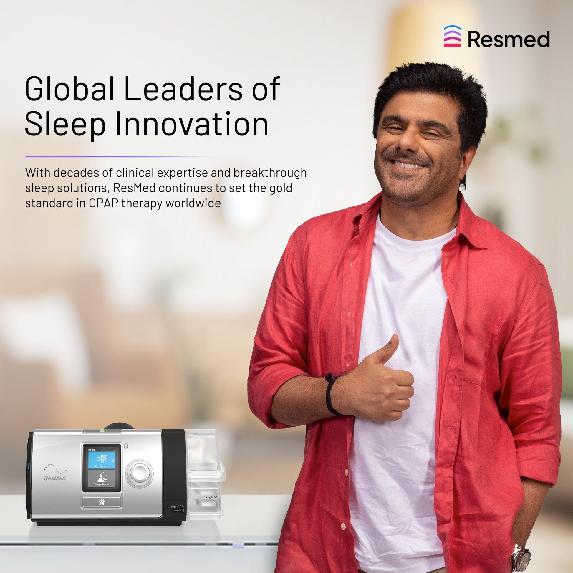 Resmed Lumis™ 150 VPAP ST Non‑Invasive Ventilator – Tripack 4G 