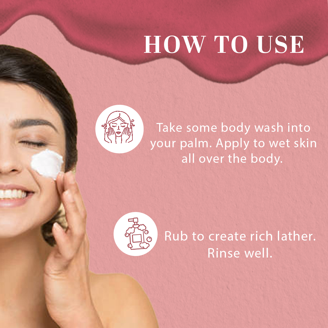 Khadi Natural Rose & Honey Body Wash - 210ml 