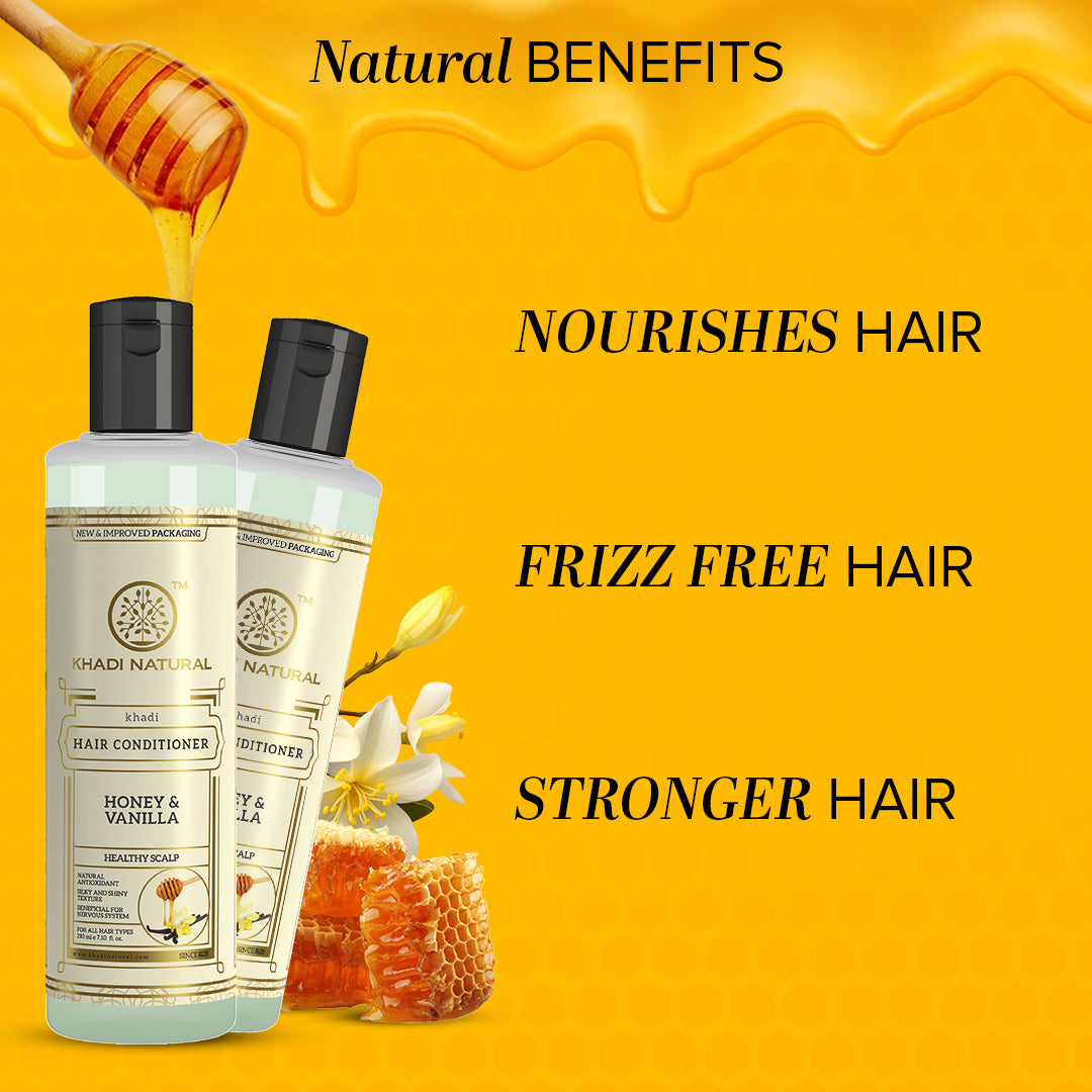Khadi Natural Honey & Vanilla Hair Conditioner - 210ml 