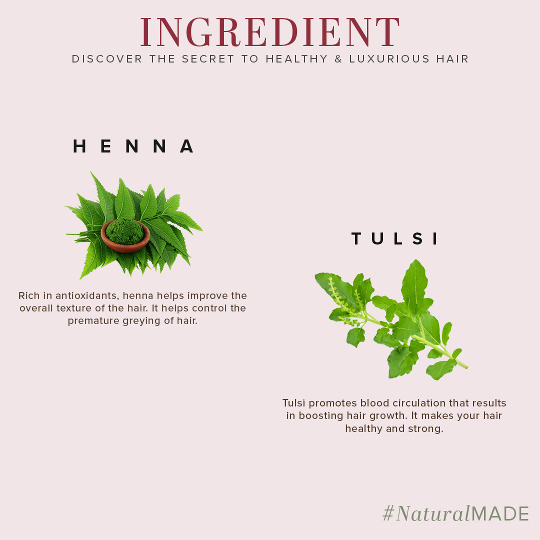 Khadi Natural Henna Tulsi Hair Cleanser - 210ml 