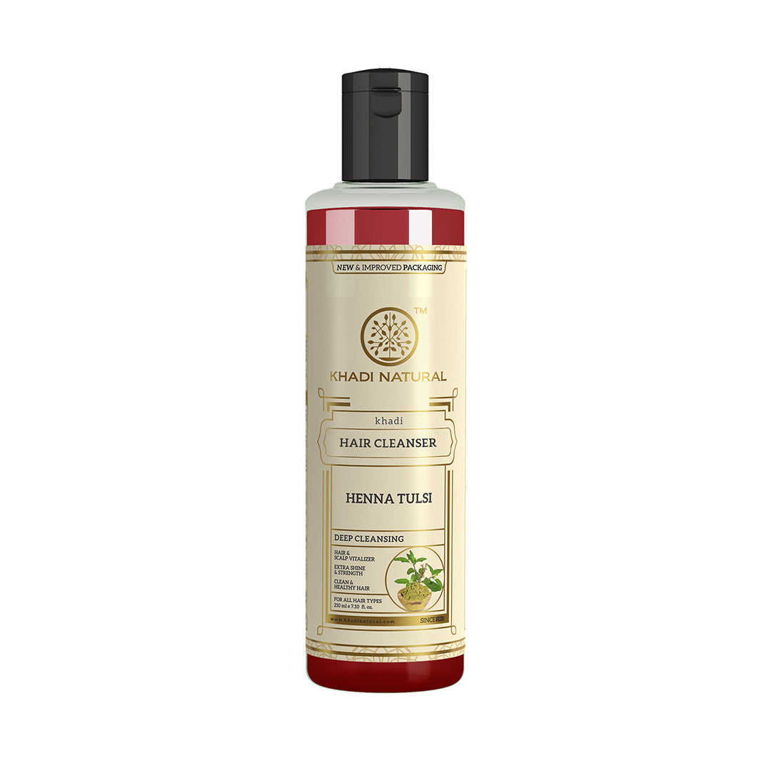 Khadi Natural Henna Tulsi Hair Cleanser - 210ml 
