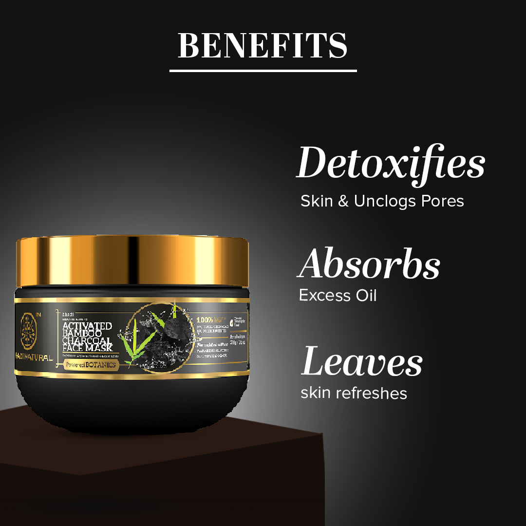 Khadi Natural Activated Bamboo Charcoal Face Mask - 200gm 
