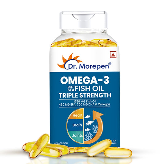 Dr Morpen Omega-3 1250Mg Deep Sea Fish Oil Triple Strength Softgel Capsules 