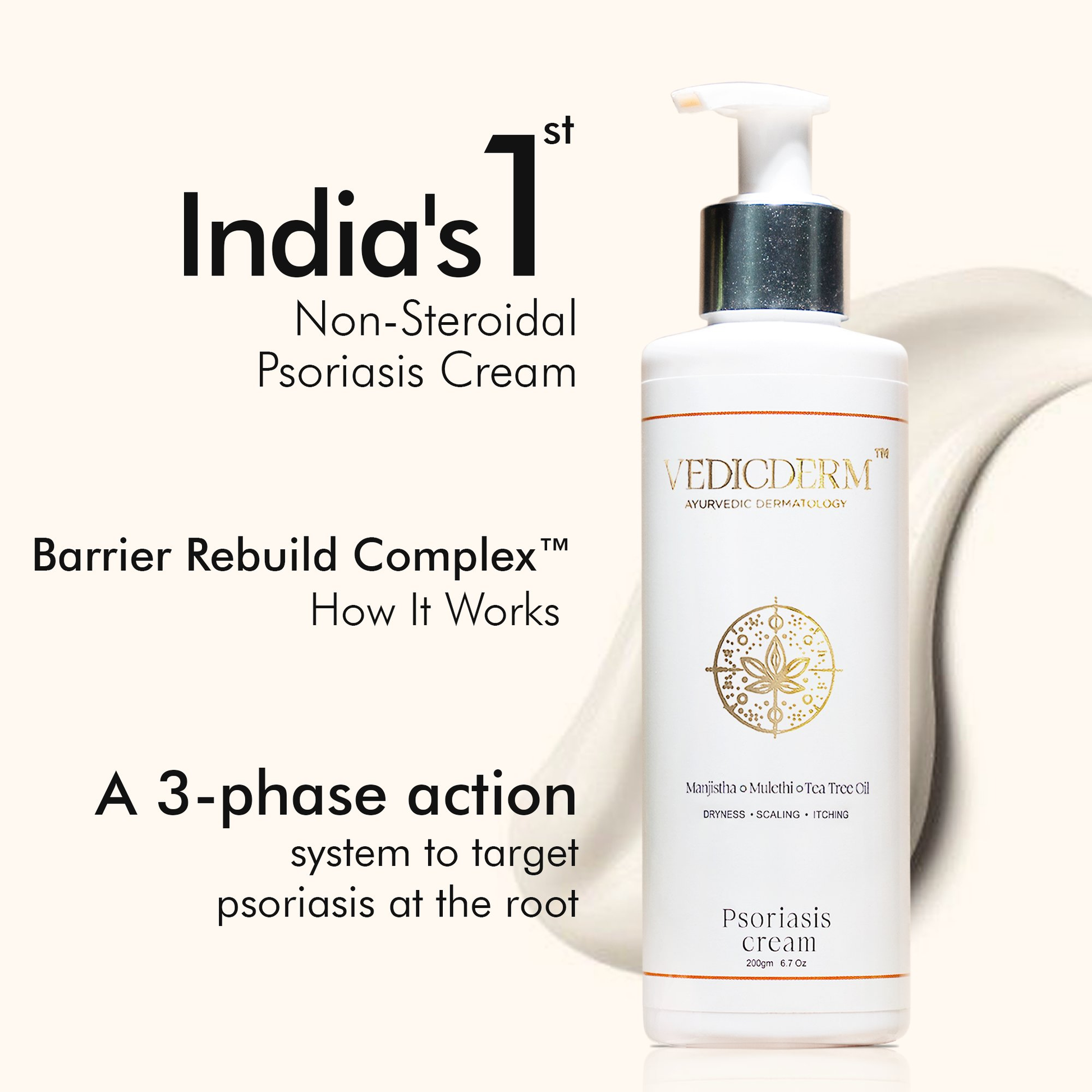 Vedicderm Psoriasis Cream with 2% Bakuchi Extract  Grab2Buy VedicDerm Grab2Buy