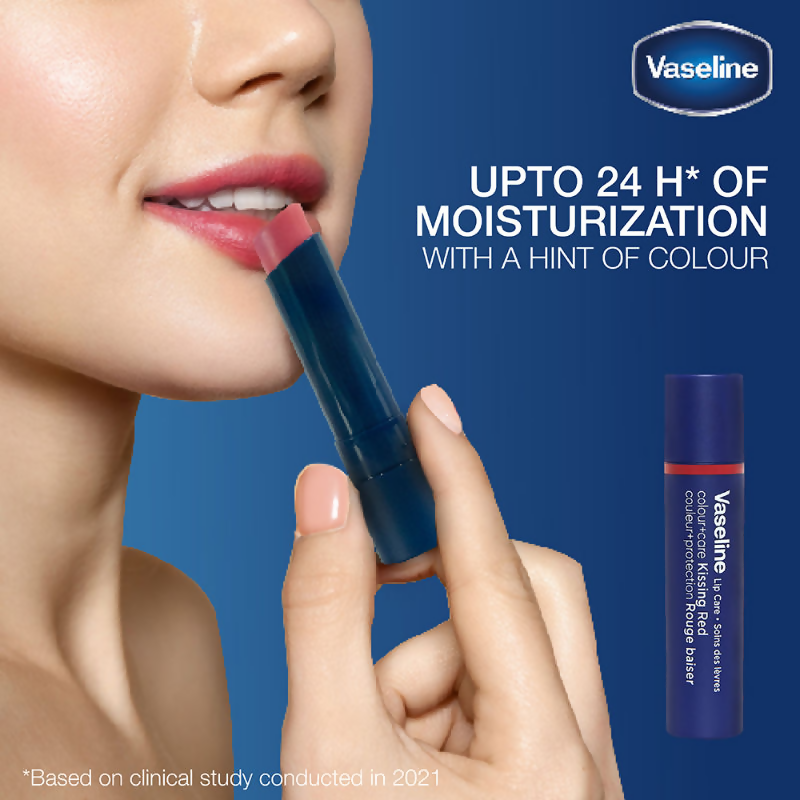 Vaseline Lip Care Colour + Care Tinted Lip Balm Stick - Kissing Red  Grab2Buy Vaseline Grab2Buy