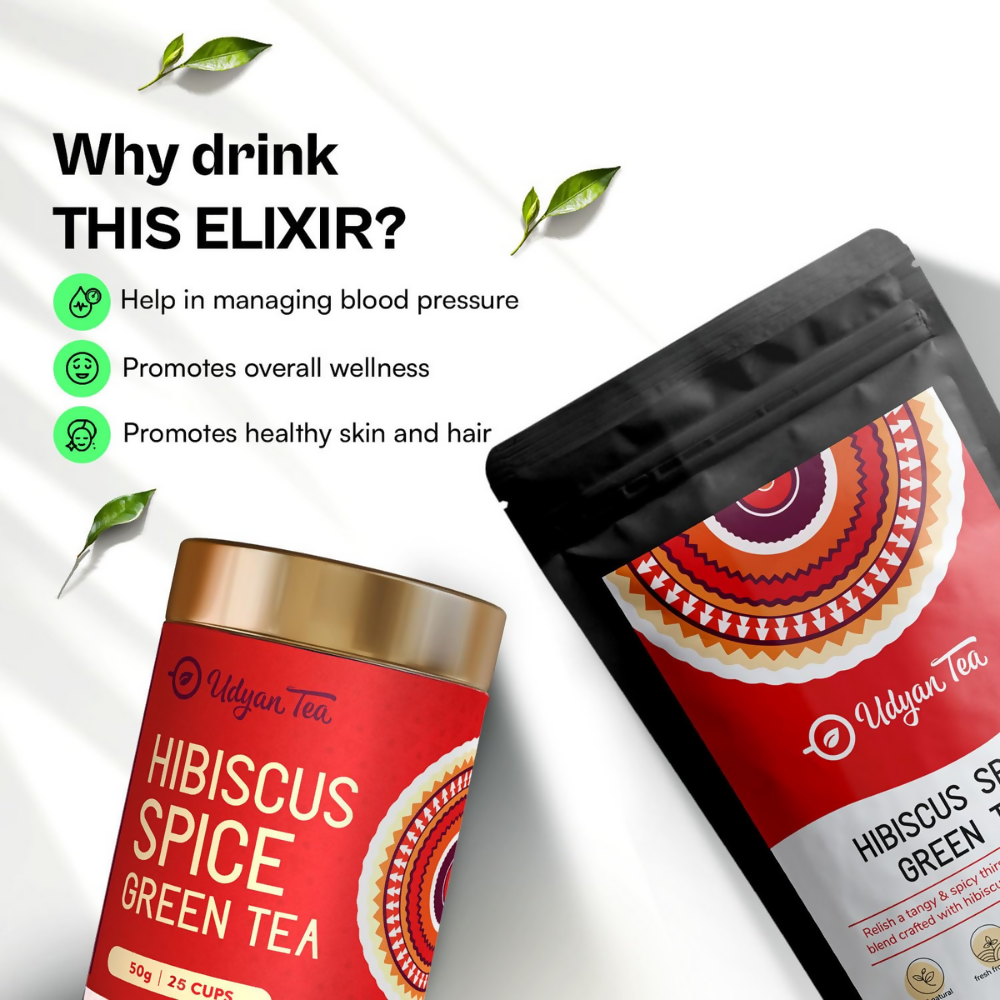 Udyan Tea Hibiscus Spice Green Tea  Grab2Buy Udyan Tea Grab2Buy