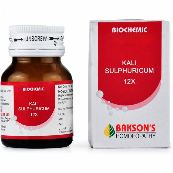 Bakson's Homeopathy Kali Sulphuricum Biochemic Tablets 