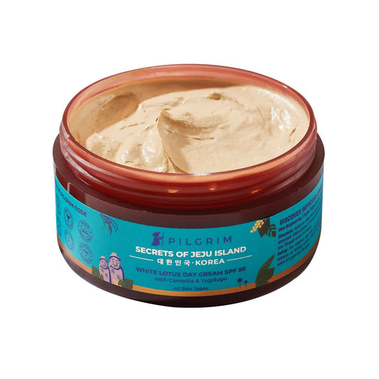 Pilgrim Korean White Lotus Day Cream SPF 50 With Camellia And Yugdugu - Grab2buy