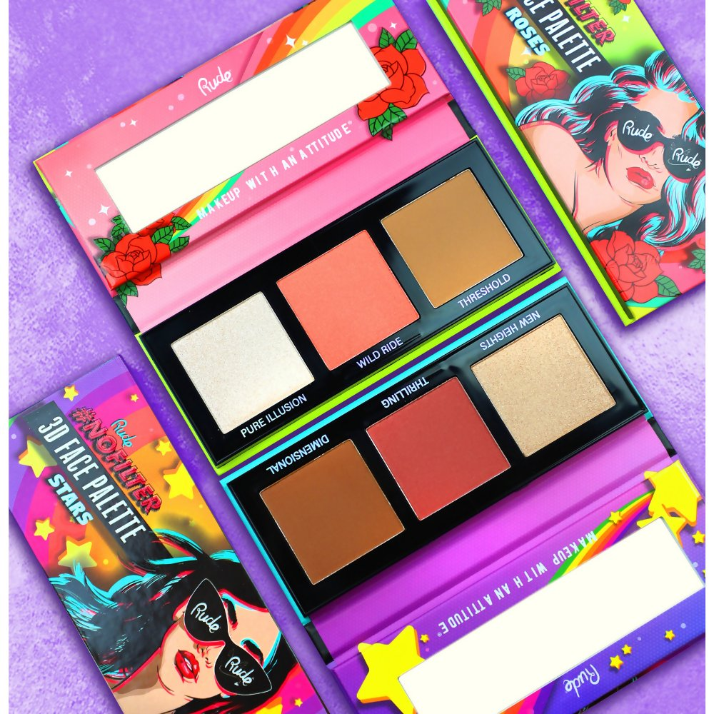 Rude Cosmetics Nofilter 3d Face Palette - Stars