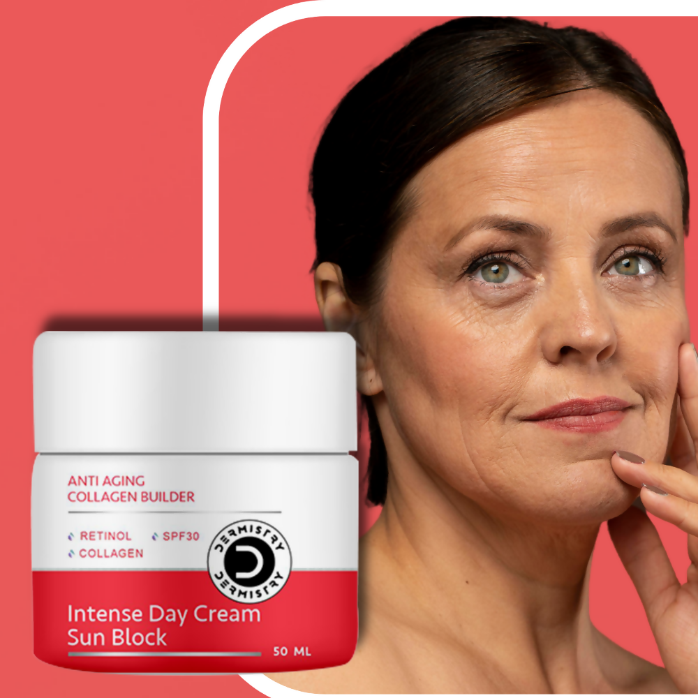 Dermistry Anti Aging Collagen Builder SPF30 Retinol Hyaluronic Acid Nourishing Age Protect Day Cream 