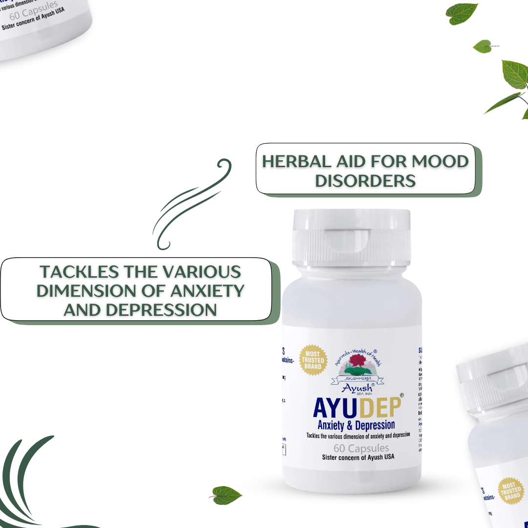 Ayush Herbs Ayudep Anxiety & Depression 60 Capsules 