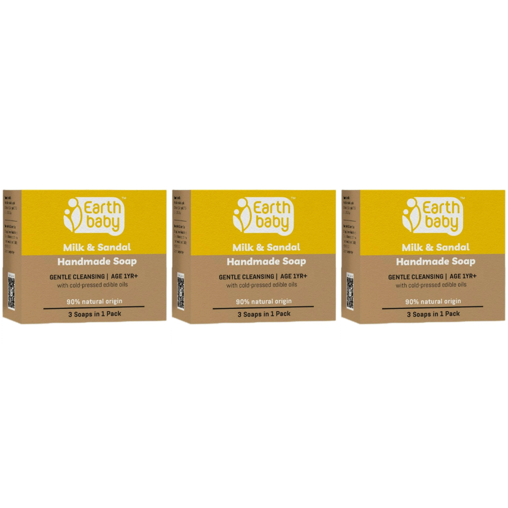 Earthbaby Natural Handmade Milk & Sandal Bath Soap 