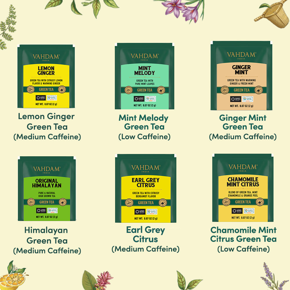 Green Tea Assortment, Gift Set, 36 Teas 
