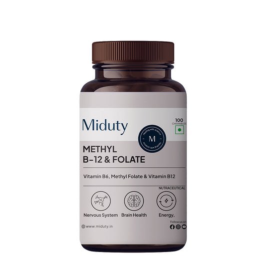 Miduty by Palak Notes Methyl B-12 & Folate Chewable Tablets | Grab2Buy
