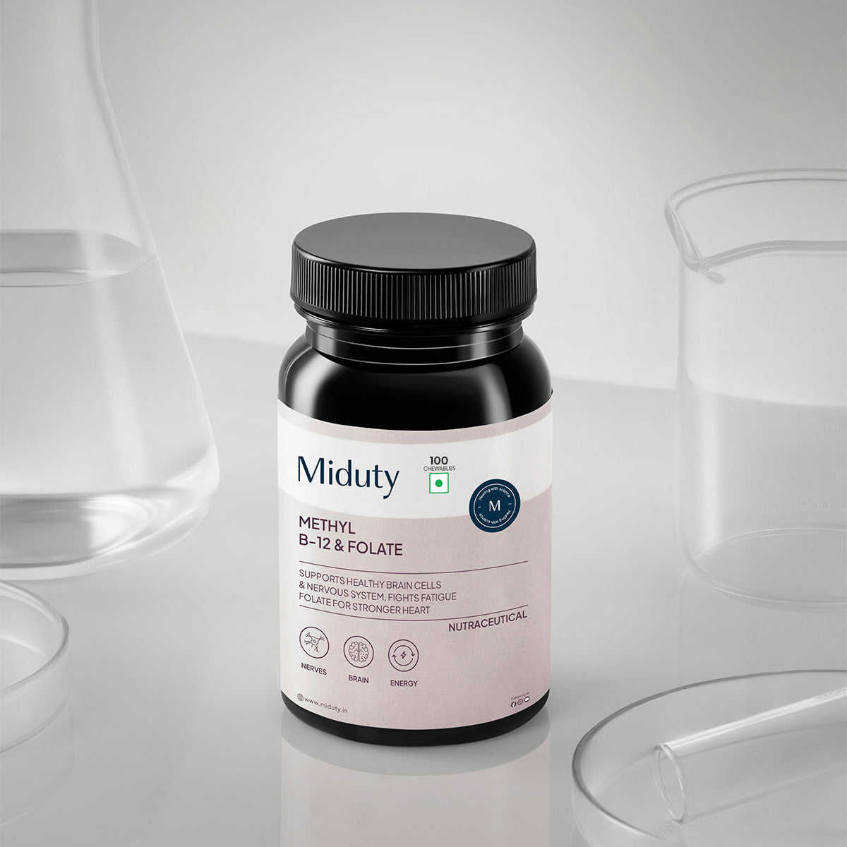 Miduty by Palak Notes Methyl B-12 & Folate Chewable Tablets 
