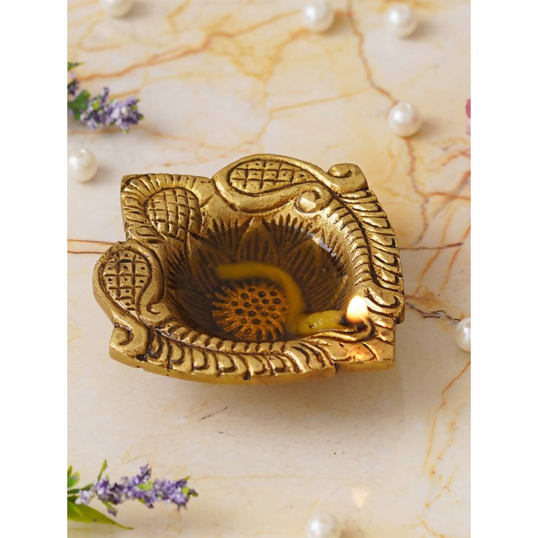 Grab2Buy Beige Ethnic Design Diyas 