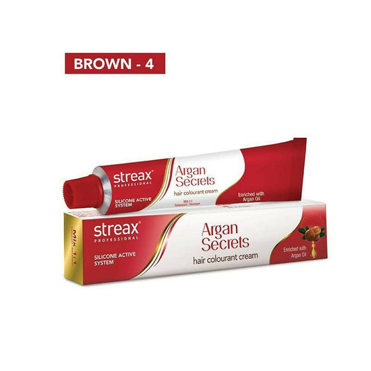 Streax Professional Argan Secrets Hair Colourant Cream - Brown 4 - Grab2buy