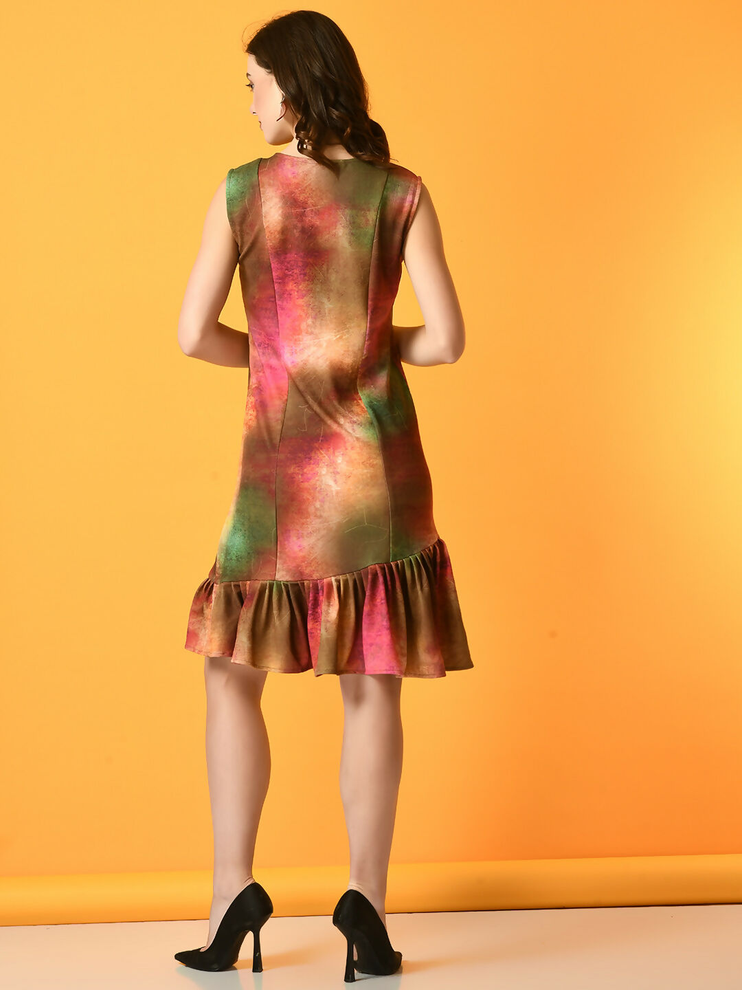 Myshka Women's Multi Printed Party Dress