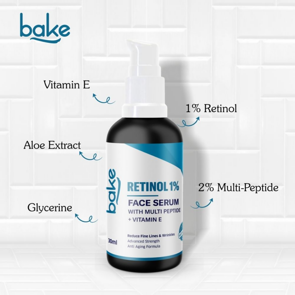 Bake Retinol 1% Face Serum With Multi Peptide + Vitamin E  Grab2Buy Bake Grab2Buy