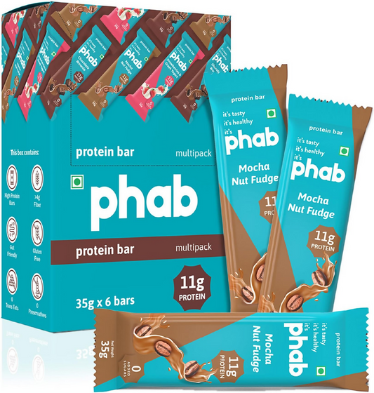 Phab Protein Bars With Protein Mocha Nut Fudge