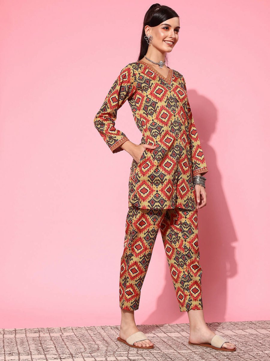Ahalyaa Women's Traditional Wear Co-ods - Mustard