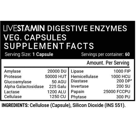 Livestamin Digestive Enzymes Capsules - Grab2buy