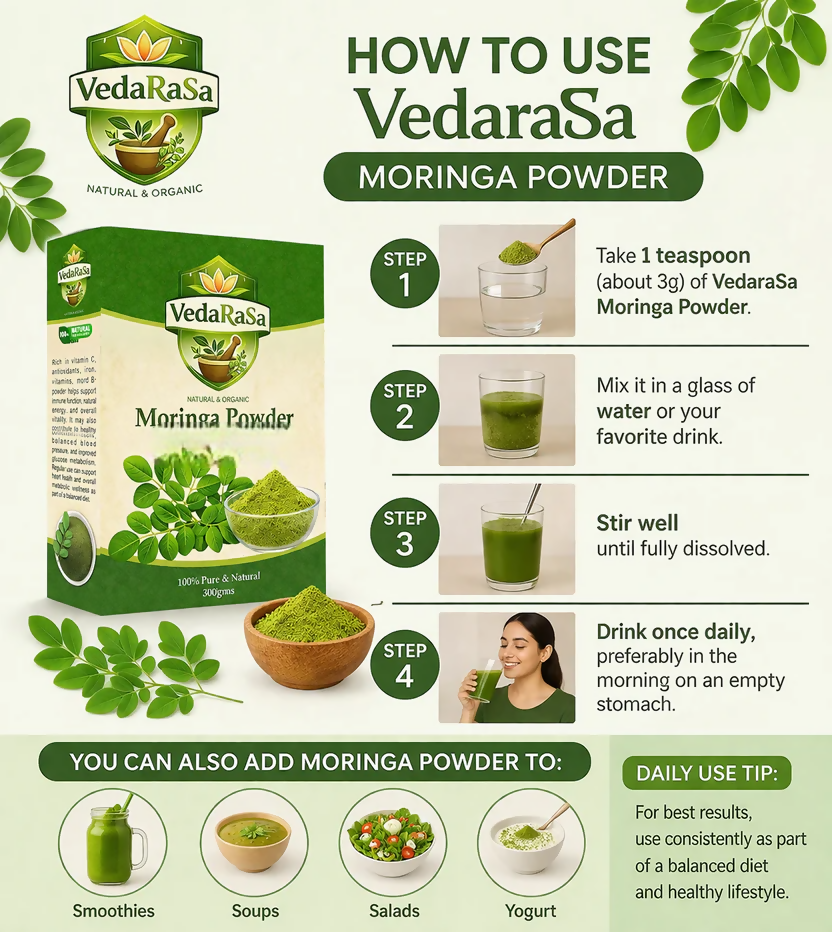 VedaRasa Moringa Leaves Powder  Grab2Buy VedaRasa Grab2Buy