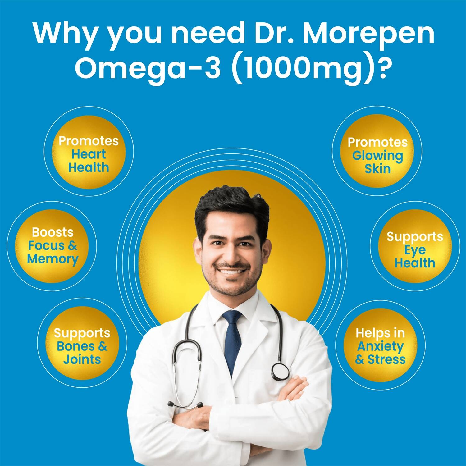 Dr. Morepen Omega 3 Deep Sea Fish Oil Softgels - Grab2buy