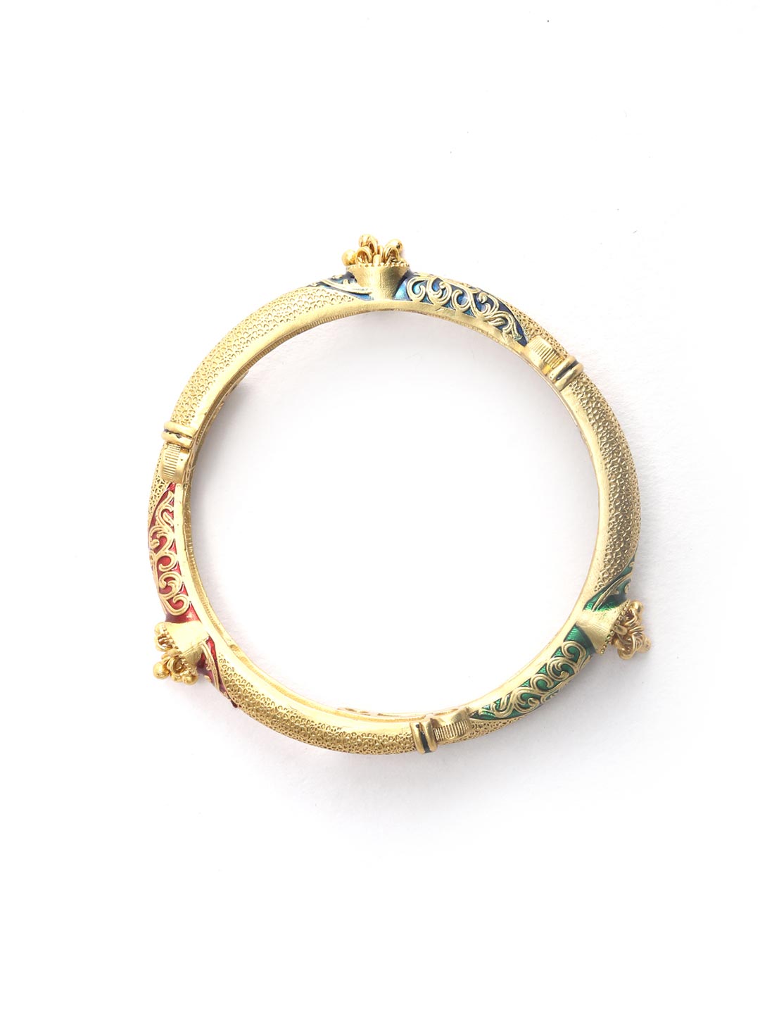 Priyaasi Women Multi-Color Ghungroo Gold-Polished Set of 2 Bangle Set 