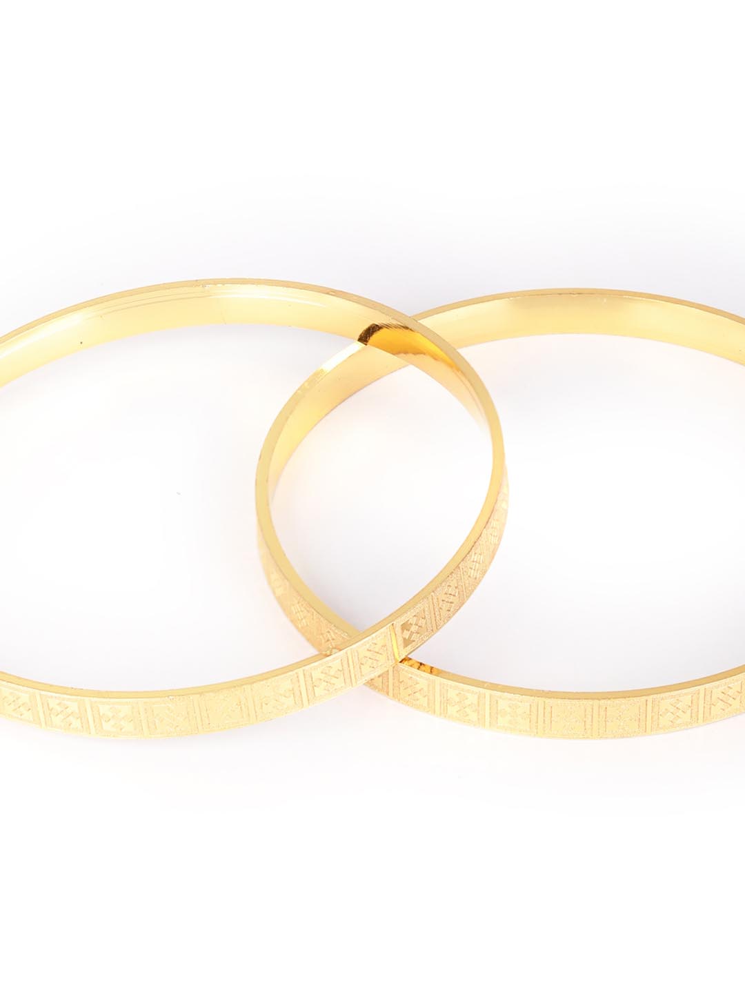 Priyaasi Women Set of 2 Gold-Polished Bangles Set 