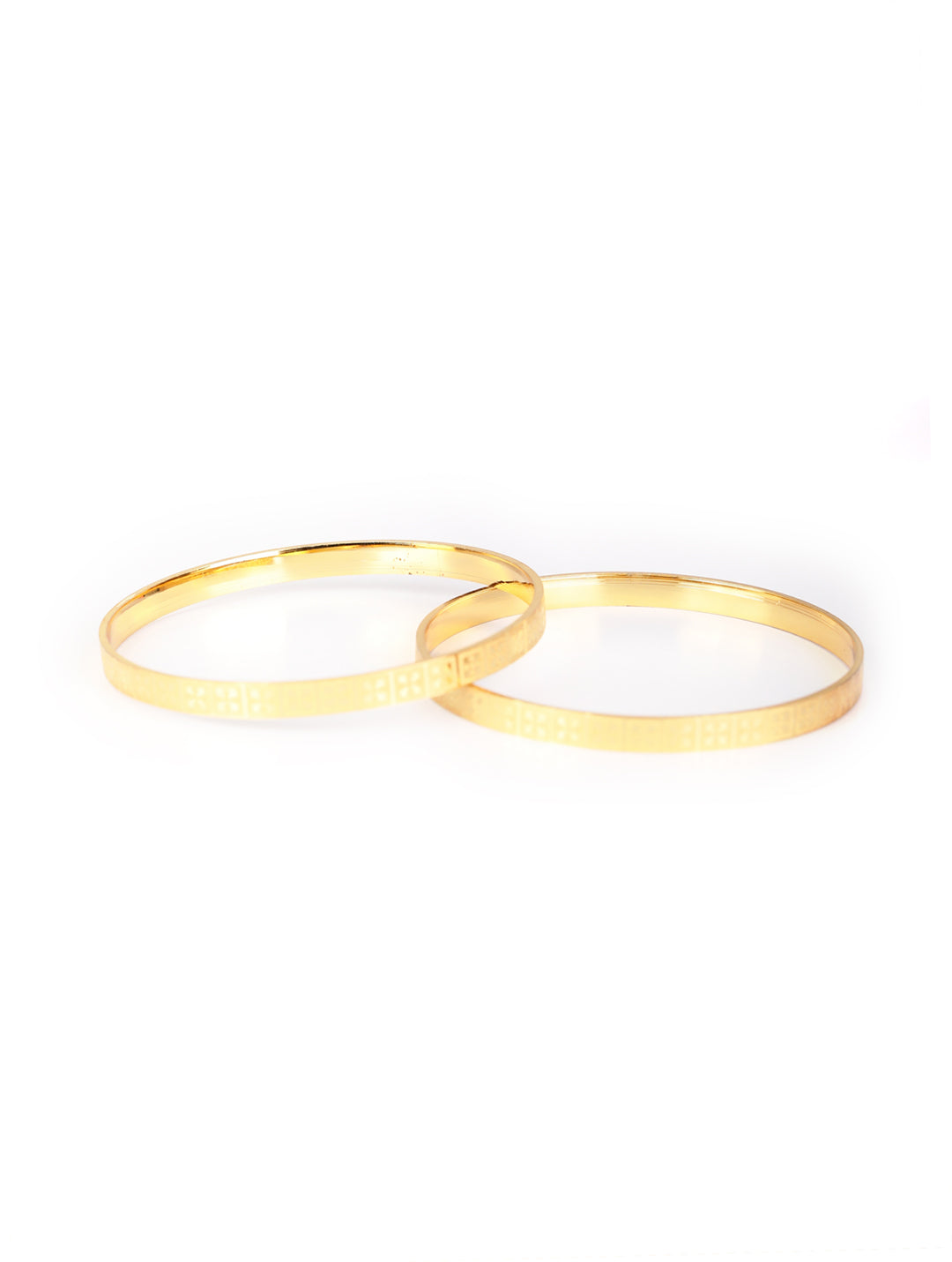 Priyaasi Women Set of 2 Gold-Polished Bangles Set 