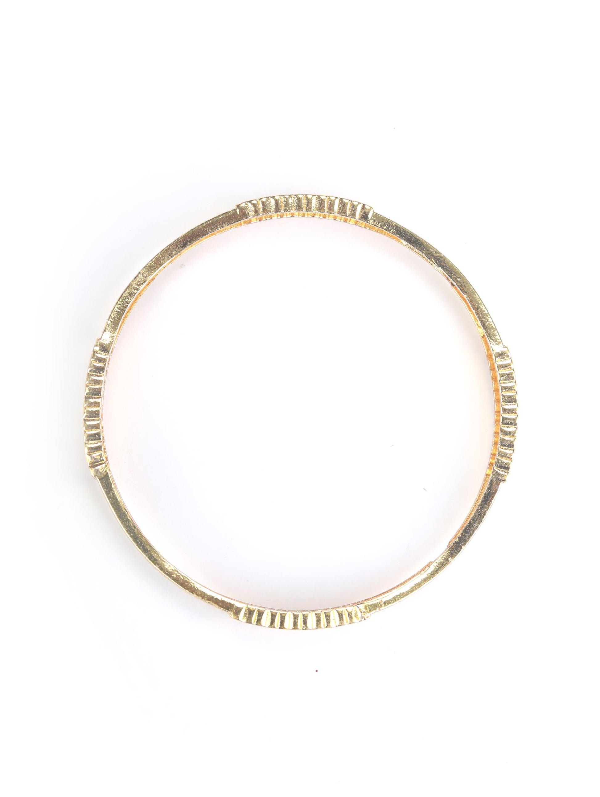 Priyaasi Women Green American Diamond Gold-Polished Set of 2 Bangle Set 