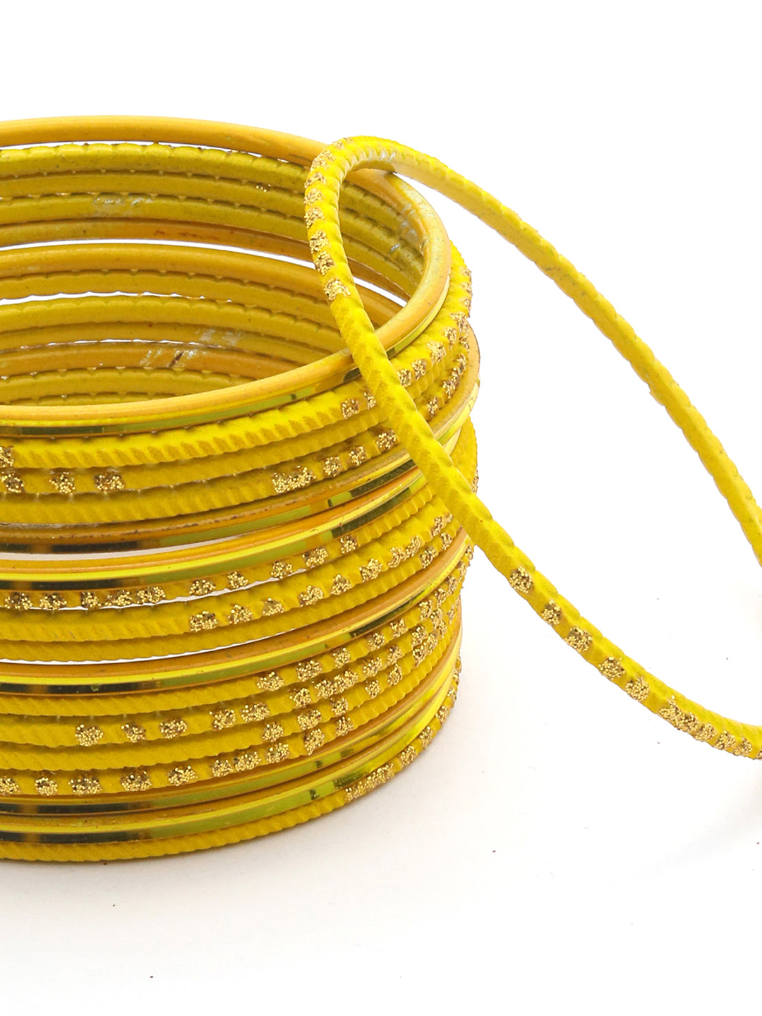 Priyaasi Women Yellow Set of 24 Bangle Set 